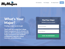 Tablet Screenshot of mymajors.com